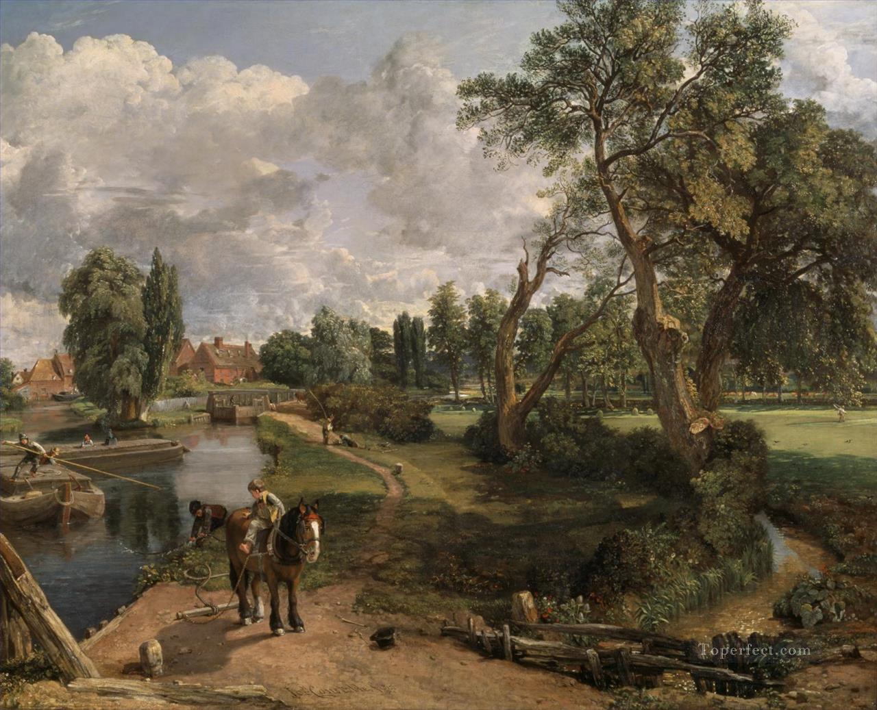 Flatford Mill CR Romántico John Constable Pintura al óleo